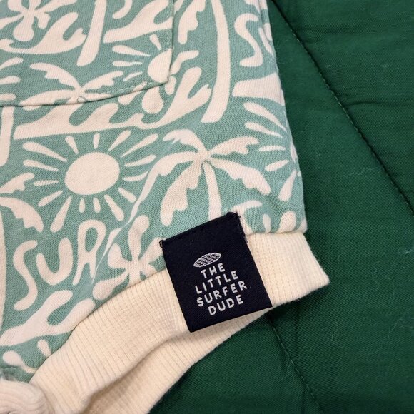 The Little Surfer Dude 6-12M Surf Bubble Romper French Terry - Picture 3 of 5